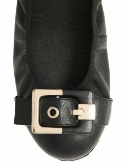 Zazou Spirit Black Leather Ballet Flats -Deals Shoes Store 114656320 4 1 720x928