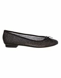 Alan Pinkus Twinkle Black Silk Pump