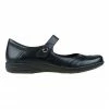 Planet Shoes Jamie Black Leather Strapped Flats