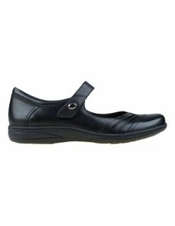 Planet Shoes Jamie Black Leather Strapped Flats -Deals Shoes Store 312131890 1 720x928