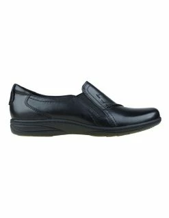 Planet Shoes Jemima Black Leather Flats