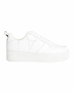 Windsor Smith Racerr White Leather Platform Sneaker