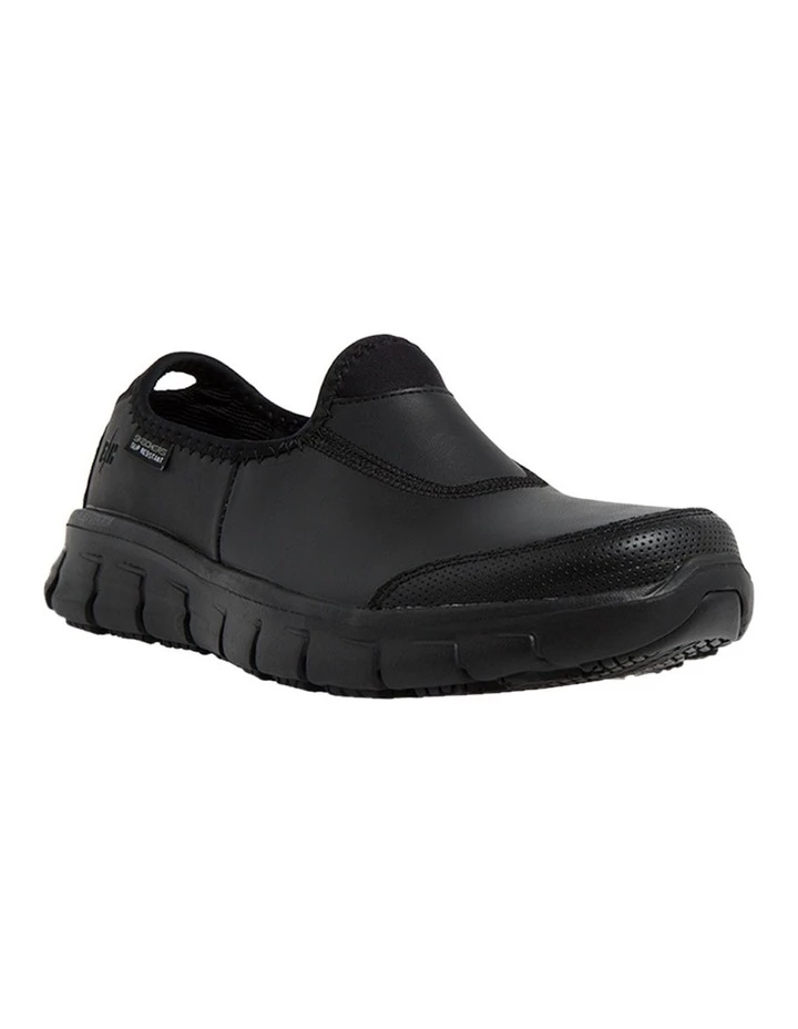 Skechers Relaxed Fit Sure Track Black Slip on Sneaker 2 Skechers Relaxed Fit Sure Track Black Slip on Sneaker - Image 2