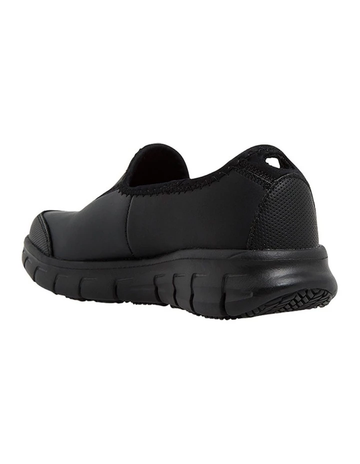 Skechers Relaxed Fit Sure Track Black Slip on Sneaker 3 Skechers Relaxed Fit Sure Track Black Slip on Sneaker - Image 3