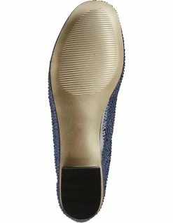 Alan Pinkus A.P.Too Twinkle Navy Silk Pump -Deals Shoes Store 373438180 5 720x928