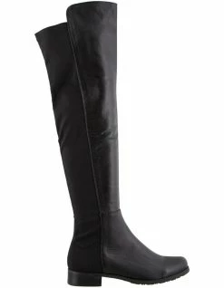 Tony Bianco Panache Black Luxe/Black Micro Stretch