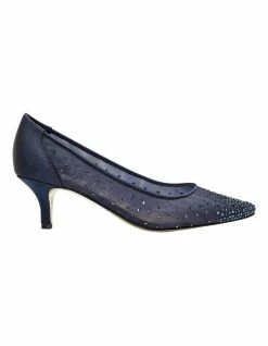 Alan Pinkus SPRITZ BRIGHT NAVY SATIN PUMP