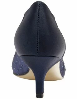 Alan Pinkus SPRITZ BRIGHT NAVY SATIN PUMP -Deals Shoes Store 474467860 6 720x928
