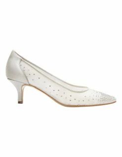 Alan Pinkus A.P.Too Spritz Silver Satin Pump