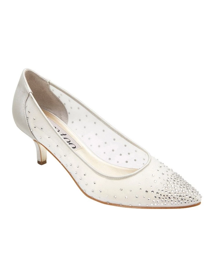 Alan Pinkus A.P.Too Spritz Silver Satin Pump 2 Alan Pinkus A.P.Too Spritz Silver Satin Pump - Image 2