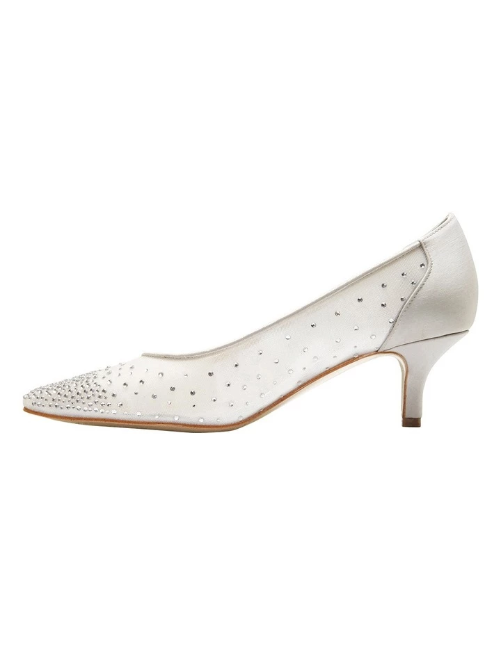 Alan Pinkus A.P.Too Spritz Silver Satin Pump 3 Alan Pinkus A.P.Too Spritz Silver Satin Pump - Image 3