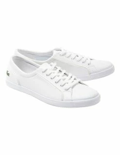 Lacoste Lancelle White Leather Lace-Up Sneaker -Deals Shoes Store 475508710 2 2 720x928