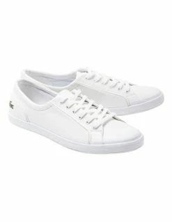 Lacoste Lancelle White Leather Lace-Up Sneaker -Deals Shoes Store 475508710 2 720x928