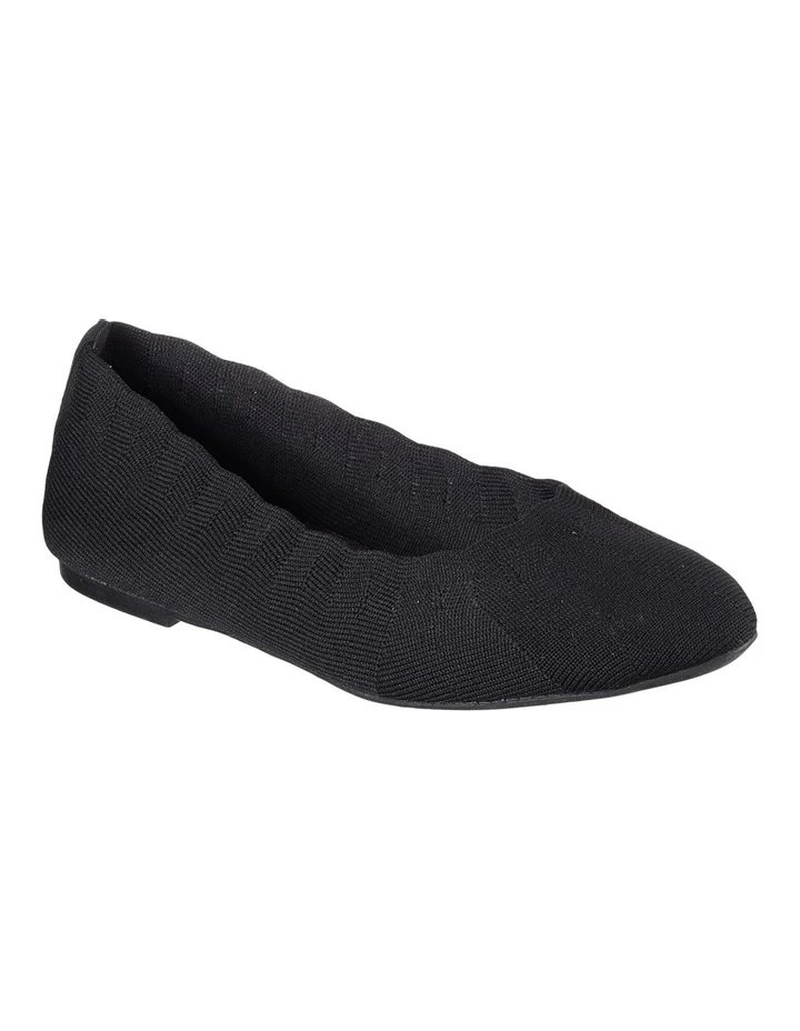 Skechers Cleo - Bewitch Black Woven Flats 2 Skechers Cleo - Bewitch Black Woven Flats - Image 2