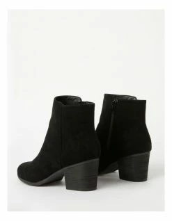 Miss Shop Holly Black Heeled Ankle Boot -Deals Shoes Store 579374740 5 720x928