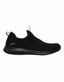 Skechers Ultra Flex First Take Black Slip on Sneaker