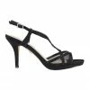 NINA Blossom Black Satin Sandal