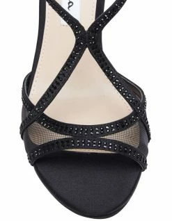 NINA Blossom Black Satin Sandal -Deals Shoes Store 601366240 7 720x928