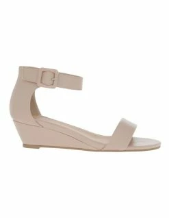 Miss Shop Bridgette Blush Wedged Low Heeled Sandal -Deals Shoes Store 622282060 1 1 720x928