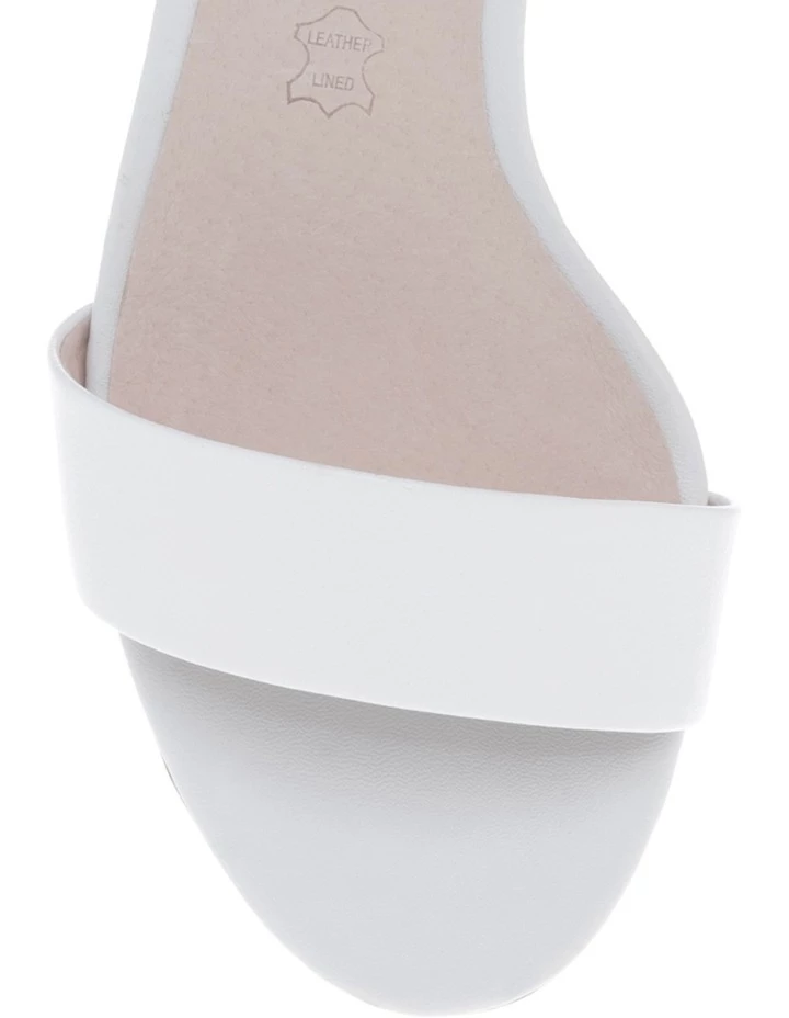 Basque Roma White Leather Block Heel Sandal 3 Basque Roma White Leather Block Heel Sandal - Image 3