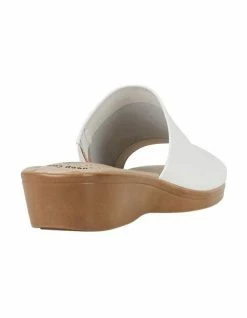 Hush Puppies Coco White Leather Low Heeled Sandal -Deals Shoes Store 638515540 2 720x928