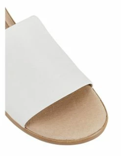 Hush Puppies Coco White Leather Low Heeled Sandal -Deals Shoes Store 638515540 4 720x928