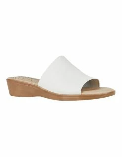 Hush Puppies Coco White Leather Low Heeled Sandal -Deals Shoes Store 638515540 5 720x928