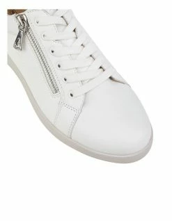Hush Puppies Mimosa White Zip Up Sneaker -Deals Shoes Store 638518060 4 720x928