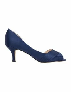 NINA Contesa New Navy Satin Pump
