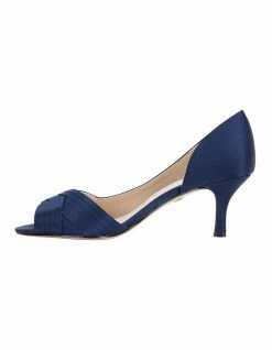 NINA Contesa New Navy Satin Pump 9 NINA Contesa New Navy Satin Pump -Deals Shoes Store 641063440 3 720x928