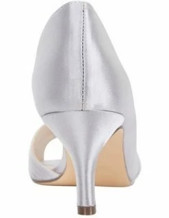 NINA Contesa Silver Satin Pump -Deals Shoes Store 641063530 4 720x928