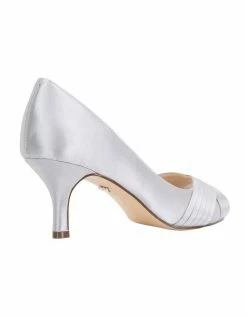 NINA Contesa Silver Satin Pump -Deals Shoes Store 641063530 5 720x928
