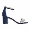 NINA Elenora New Navy Luster Satin Sandal