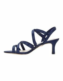 NINA Genaya New Navy Satin Sandal -Deals Shoes Store 641064430 3 720x928