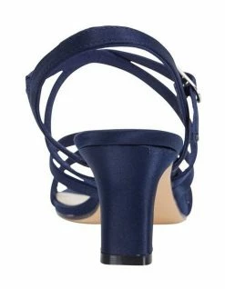 NINA Genaya New Navy Satin Sandal -Deals Shoes Store 641064430 4 720x928