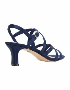 NINA Genaya New Navy Satin Sandal -Deals Shoes Store 641064430 5 720x928