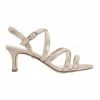 NINA Genaya Taupe Reflective Suede Sandal