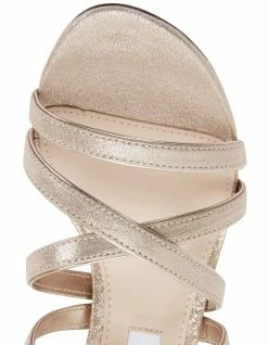 NINA Genaya Taupe Reflective Suede Sandal -Deals Shoes Store 641064610 7 720x928