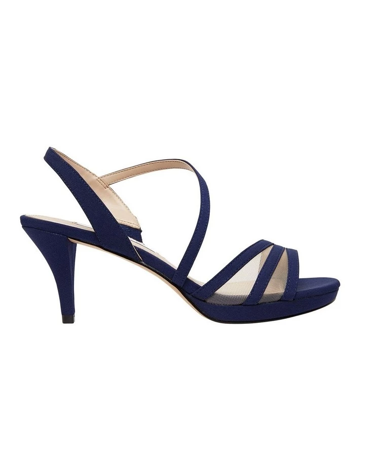 Alan Pinkus Nina NAZIMA Navy Georgette Sandal 1 Alan Pinkus Nina NAZIMA Navy Georgette Sandal