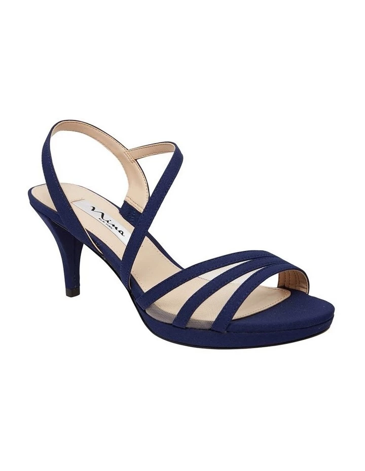 Alan Pinkus Nina NAZIMA Navy Georgette Sandal 2 Alan Pinkus Nina NAZIMA Navy Georgette Sandal - Image 2
