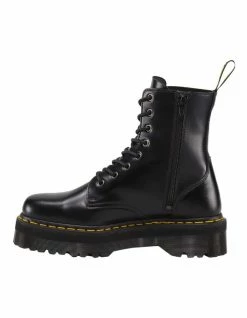 Dr Martens Jadon 8 Eye Polished Smooth Black Leather Platform Boot -Deals Shoes Store 650647540 4 720x928