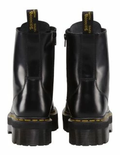 Dr Martens Jadon 8 Eye Polished Smooth Black Leather Platform Boot -Deals Shoes Store 650647540 5 720x928