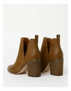 Miss Shop Willow Tan Heeled Ankle Boot -Deals Shoes Store 663437710 3 2 720x928