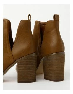 Miss Shop Willow Tan Heeled Ankle Boot -Deals Shoes Store 663437710 4 1 720x928