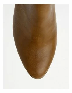 Miss Shop Willow Tan Heeled Ankle Boot -Deals Shoes Store 663437710 6 1 720x928