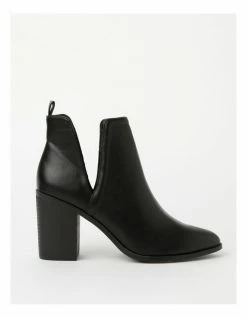 Miss Shop Willow Black Heeled Ankle Boot