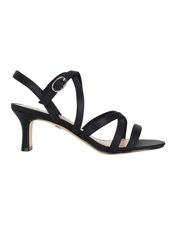 NINA Genaya Noir Satin Sandal 1 NINA Genaya Noir Satin Sandal