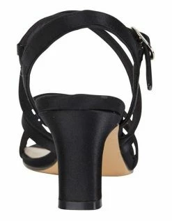 NINA Genaya Noir Satin Sandal 11 NINA Genaya Noir Satin Sandal -Deals Shoes Store 670327300 5 720x928