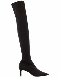 Tony Bianco Gracie Black Sock Knit Boots