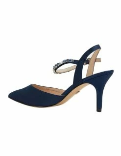 Alan Pinkus Tonya Navy Satin Pump -Deals Shoes Store 698003650 3 720x928